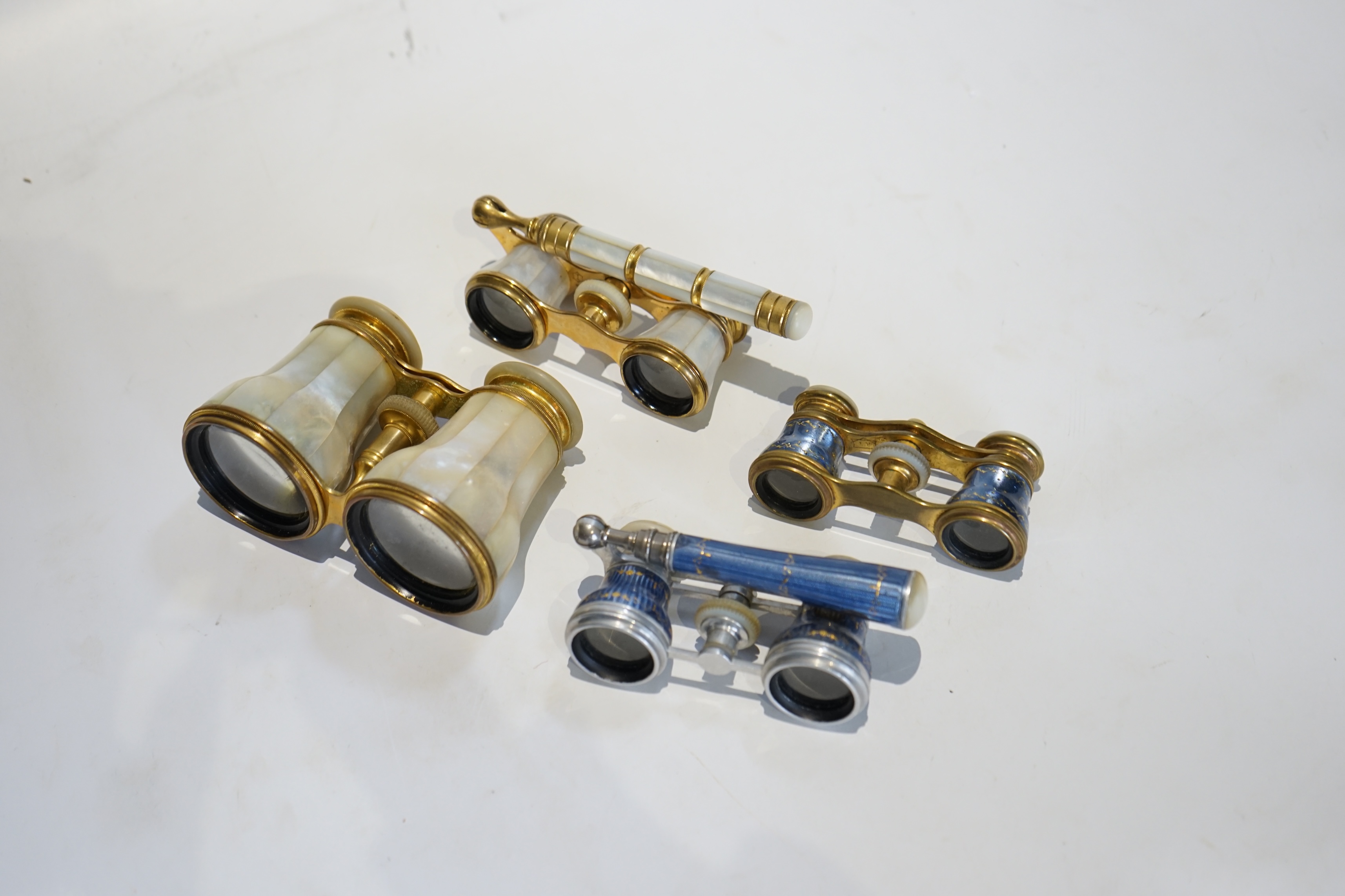 A collection of eighteen pairs of assorted opera glasses